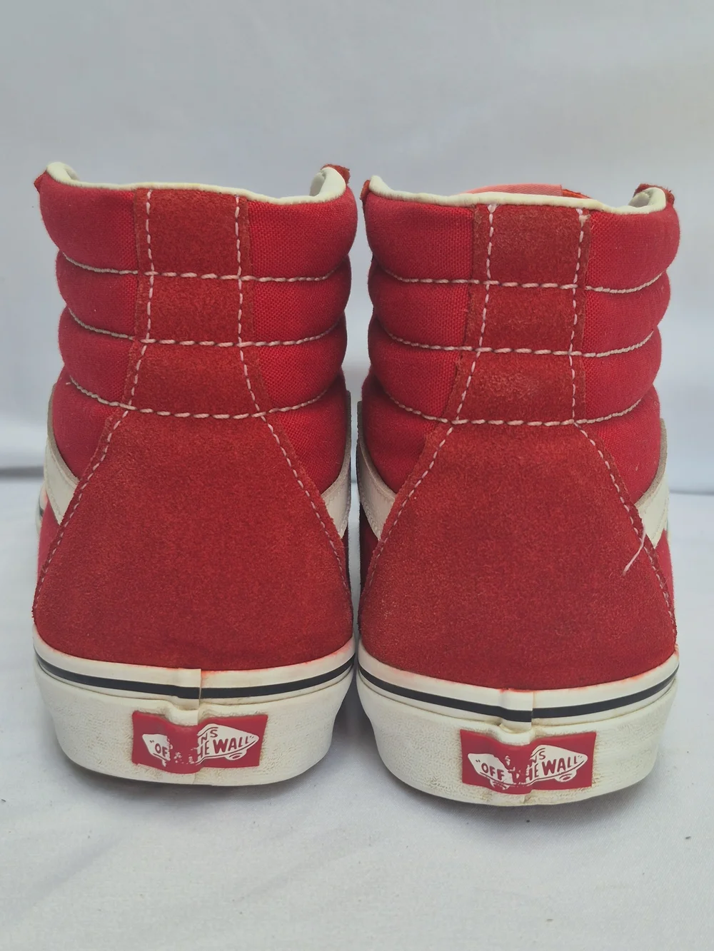 VANS Sk8-Hi Red Suede Canvas High Top Sneakers Mens 8.5 Womens 10 VN000D5IB8C